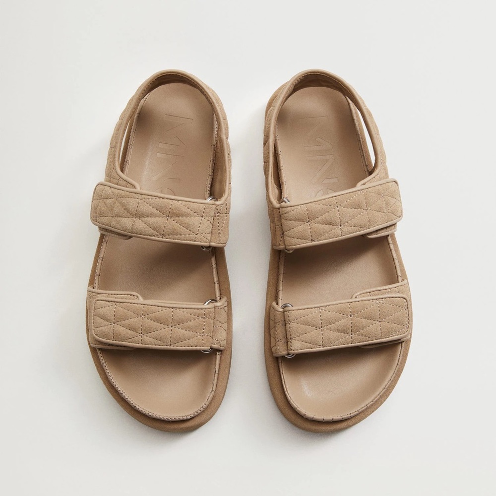 MANGO Quilted Strap Sandals